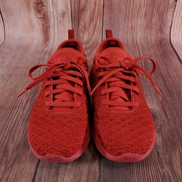 APL Womens Size 6.5 Techloom Phantom Red Knit Lace Up Running Shoes - Picture 4 of 14